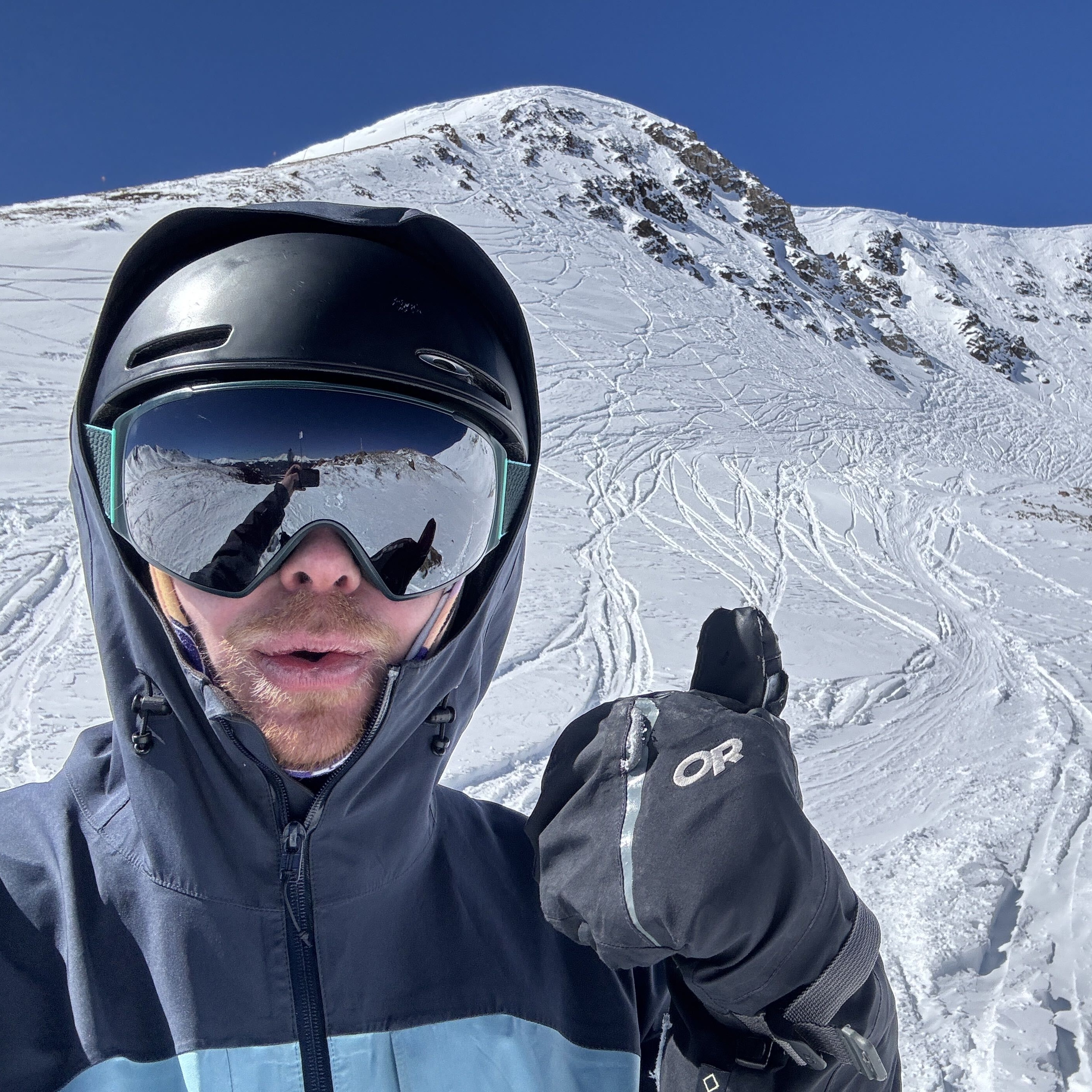 Ethan Arrowood on a ski slope