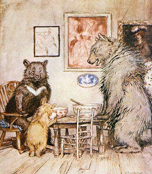 Goldilocks and The Three Bears illustration